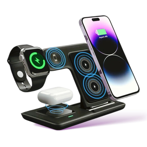 3 in 1 Wireless Charging Station Foldable